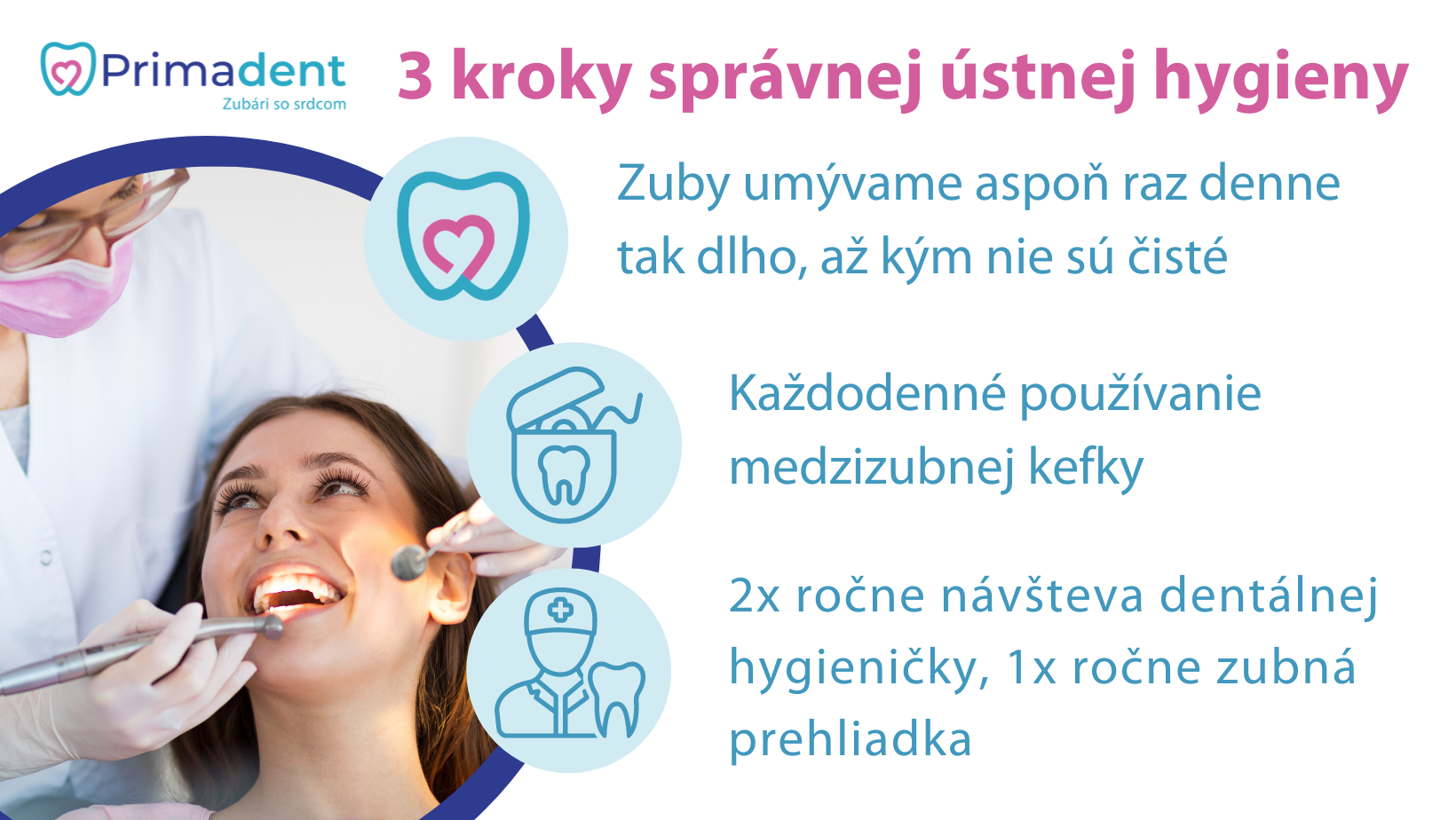 3 kroky k správnej zubnej hygiene